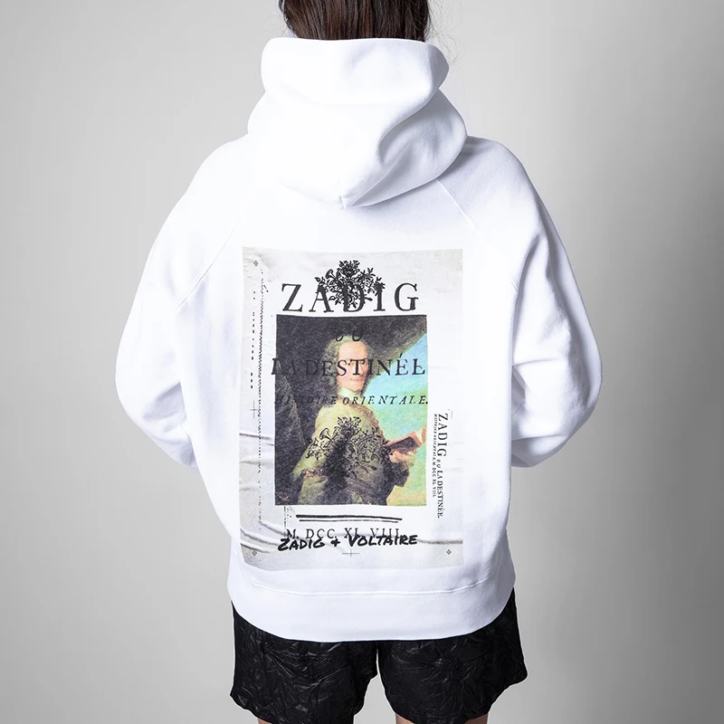 

Rowling Chic Portrait Letter Graphic Printing Hoodies Women Long Sleeve Cotton Loose Female Sweatshirts Casual Vintage Tops 2021