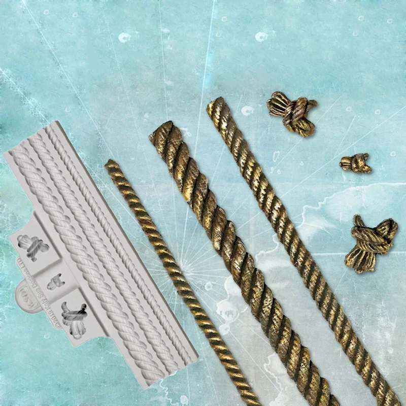 

1pc Hemp Rope Fondant Silicone Resin Molds Cake Decorating Tools DIY Pastry Kitchen Baking Accessories FTM1959