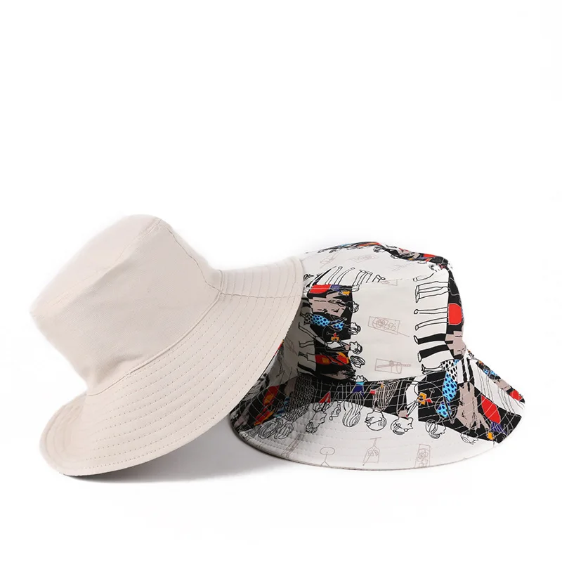 Осень зима 2020 двухсторонняя Панама с принтом шляпа в рыбацком стиле уличная