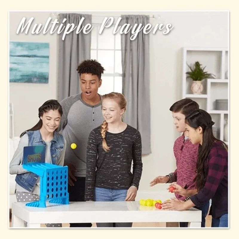 

Bouncing Linking Shots Educational Toys Children'S Portable Jump Ball Four-Line Board Game Toy For Children