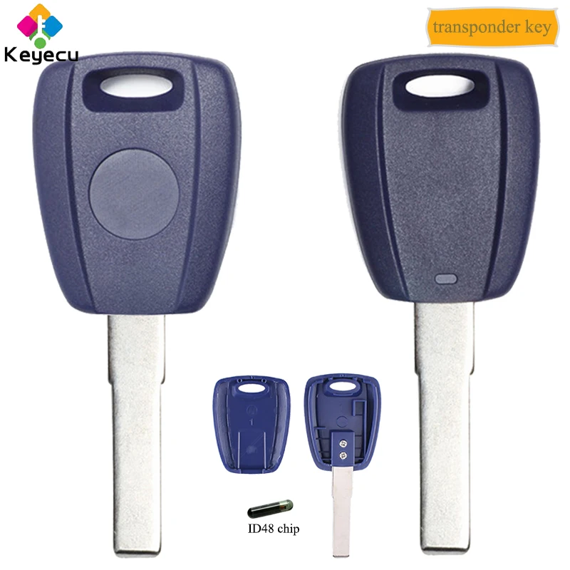 KEYECU сменный ключ транспондер с SIP22 Blade & ID48 Chip FOB для Fiat Bravo Punto Ducato ежедневно Stilo 1998