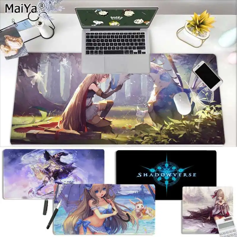 

Maiya Animation Card Game Shadowverse Anime Girls Locking Edge Mouse Pad Game Free Shipping Large Mouse Pad Keyboards Mat