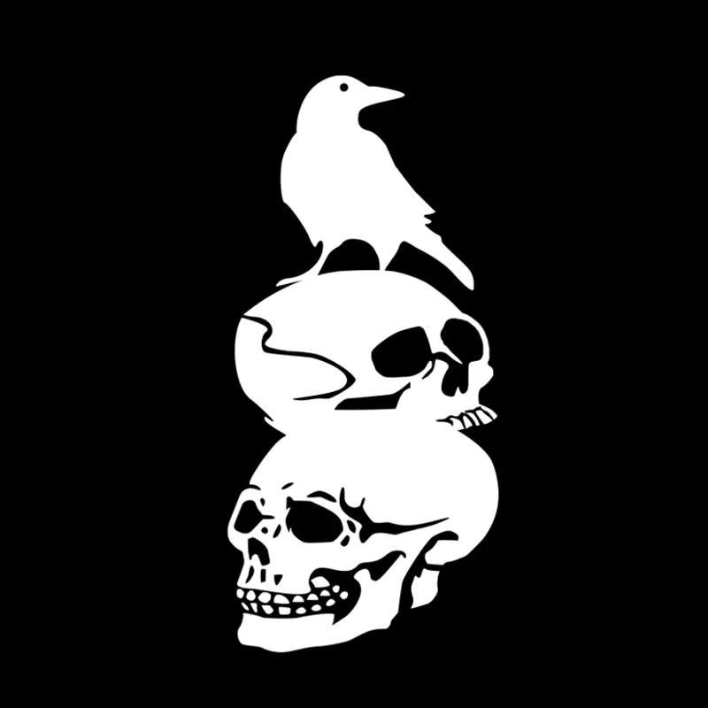 DAWASARU интересный Хэллоуин Череп Ворон Декор автомобиля стикер аксессуары винил
