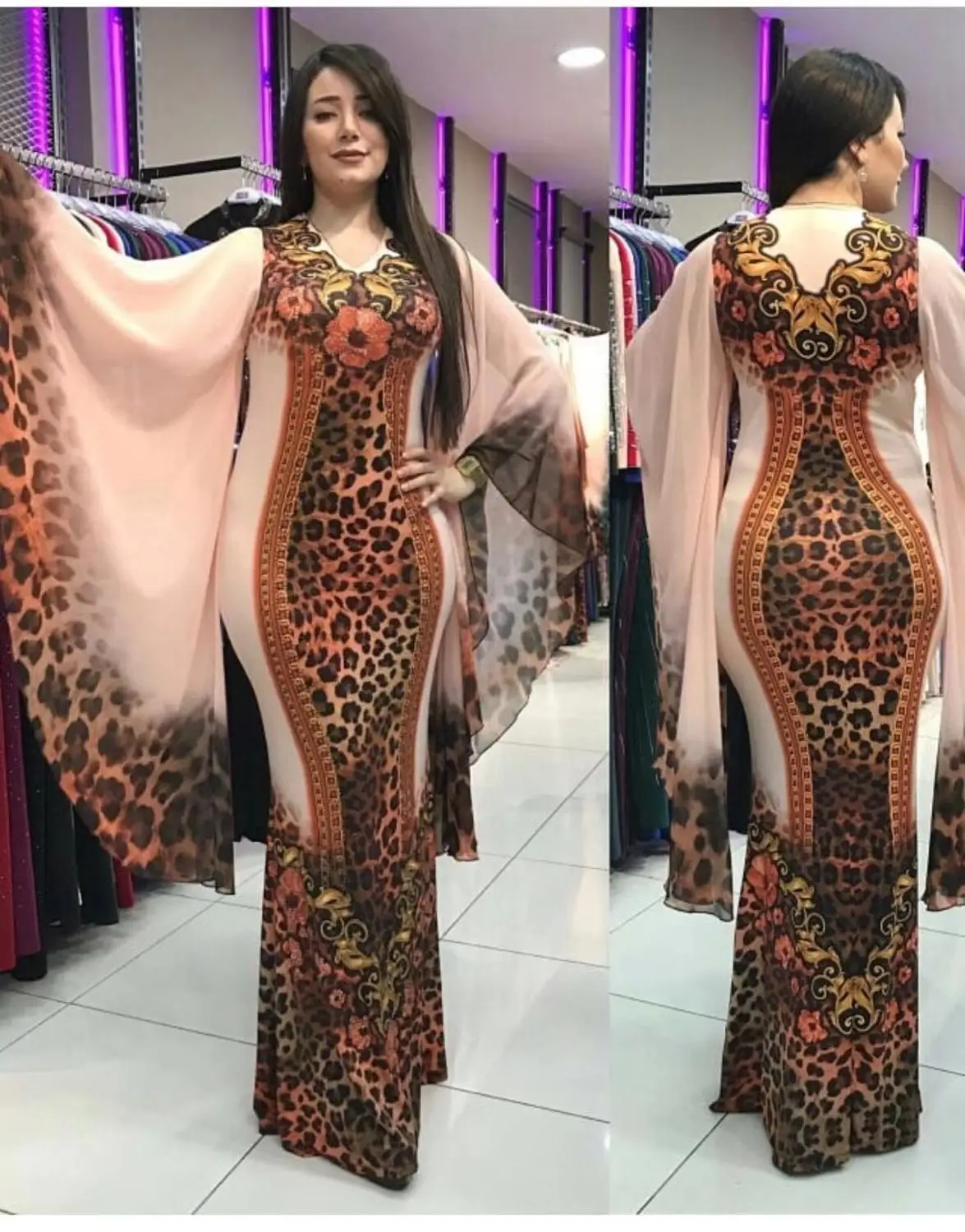 Мусульманское платье для женщин арабское caftan турецкое кафтановое кимоно