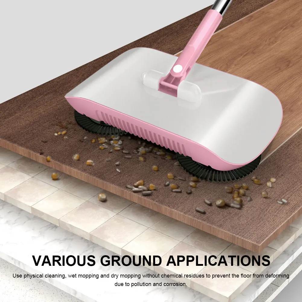 

Hand Push Sweepers Non-Electric Easy Manual Sweeping 360 Degree Rotating Cleaning Machine Sweeping Tool Household Cleaning Tools