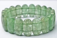 natural green strawberry quartz bracelets geometry long beaded stone wrap bracelet elastic bangle