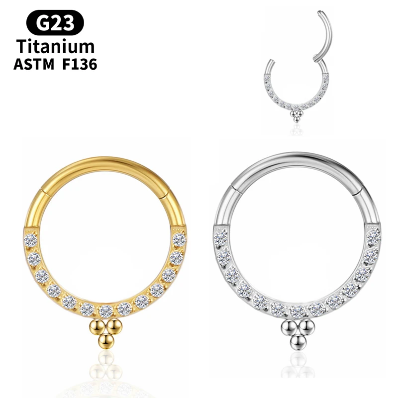 

G23 Titanium Flower Nose Ring Nipple Piercing and Dangle Earrings Diamond Body Jewelry Cartilage Nipple Diaphragm Jewelry