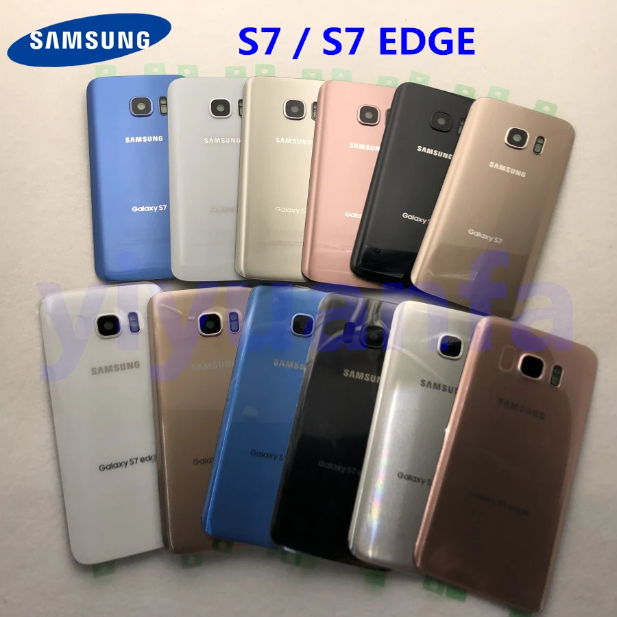 Стеклянная Крышка батарейного отсека для SAMSUNG Galaxy S7 G930F G930 / EDGE G935F|Корпусы и рамки