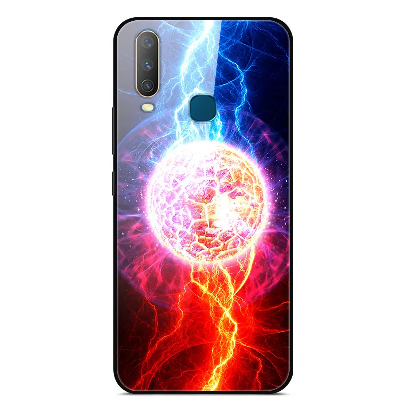 ДЛЯ VIVO Y17 чехол из закаленного стекла с изображением планеты космос, чехол из стекла для Vivo Y17 Y 17 VivoY17 1902, чехол для Vivo Y3 Y12 Y15