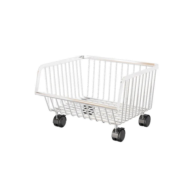 Бытовая многоярусная напольная корзина для хранения фруктов и овощей подвижная