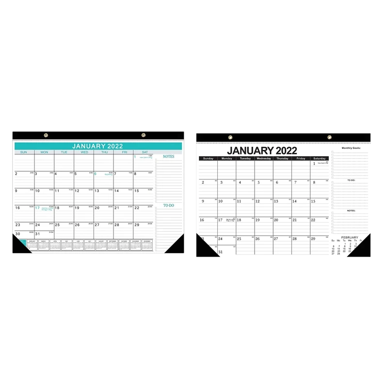 

Календарь Настольный/настенный, 18 месяцев, 2021-2022, большие линейные блоки для планировки и организации дома или офиса