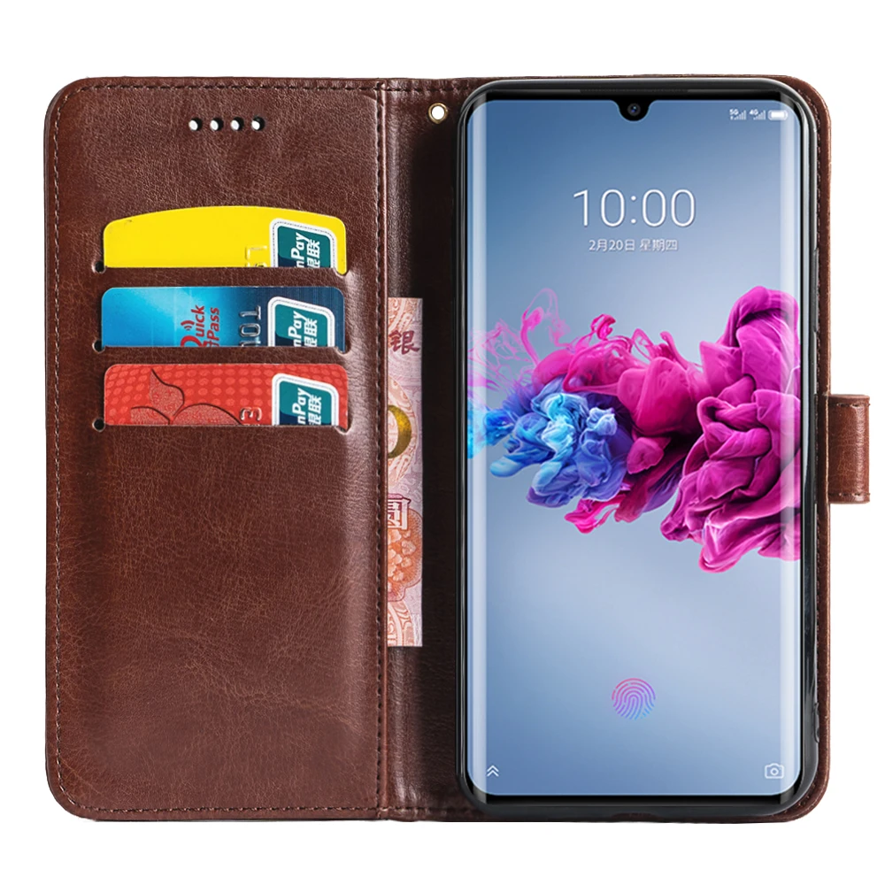 

ROEMI For ZTE Axon 11 5G Comfortable Hand Feeling Anti-Fingerprint Sweatproof Anti-Slide Three Colors Plain Leather Case