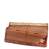 Printed Cooling Mat 18M Bed Bamboo Mat Dormitory Student Bamboo Mat Summer Double-Sided Folding Large Bezel Double Bamboo Mat