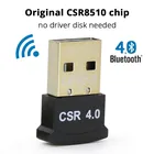 Оригинальный чип CSR8510, USB Bluetooth-приемник, адаптер BT 4,0, без драйвера диска, беспроводной аудио-приемник, передатчик, Dongles