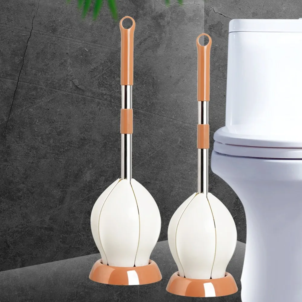 Creativity Soft Bristle Toilet Brush Holder Sturdy Efficient Cleaning Home Silicone Brushes Bathroom Accessor | Дом и сад