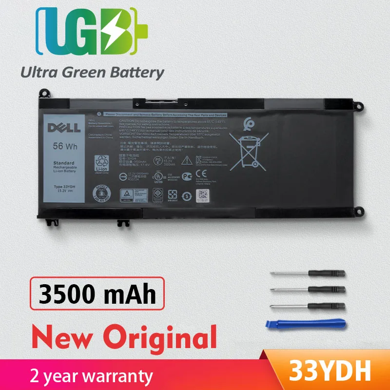 

UGB New Original 33YDH PVHT1 Battery for Dell Inspiron 17 7000 7778 7779 7786 7773 15 7577 G3 3579 3779 G5 5587 G7 7588 laptop