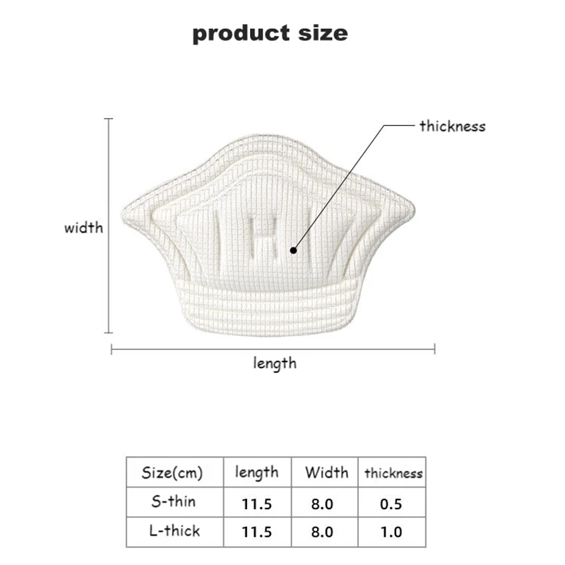 2Pcs Unisex Insoles for Shoes Sport Running Shoe Pads Adjust Size Heel Protector Sticker Pain Relief Patch Foot Care Inserts