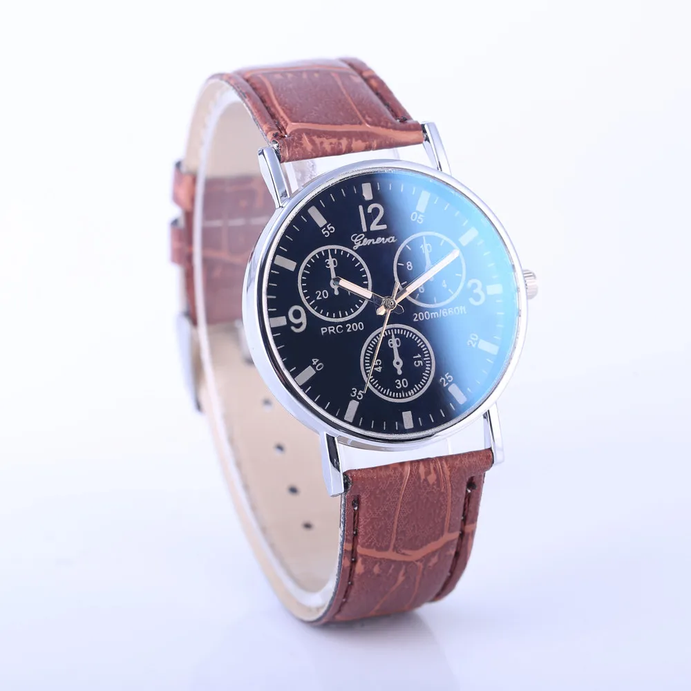 Часы наручные женские кварцевые с кожаным ремешком классические модные