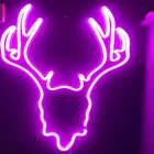 Неоновая вывеска в виде оленя для дома, офиса, спальни, гостиной, кухни или магазина.