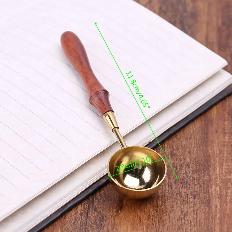 Ретро герметизация восковая печь горшок деревянная ручка уплотнительная ложка