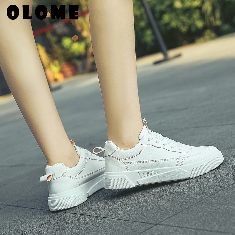 

Женские кроссовки; модная Вулканизированная обувь; женская обувь на платформе для бега; женская повседневная обувь на шнуровке; Цвет белый; ...