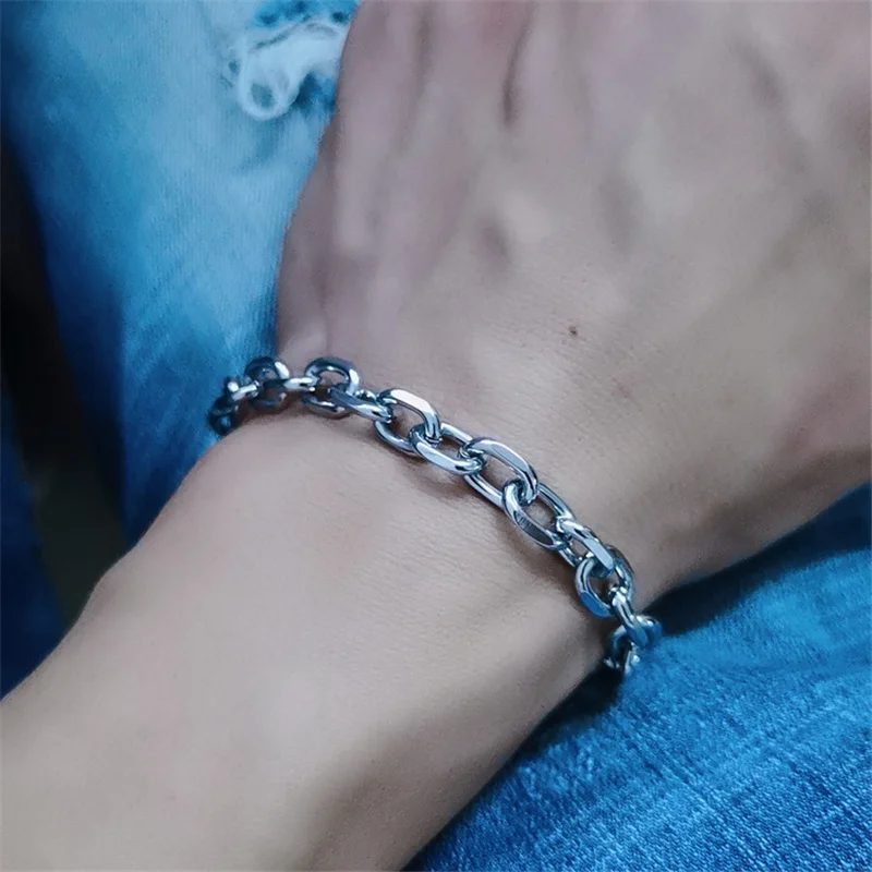 Mens Cool Bracelet Stainless Steel Thick Chain for Fashion Color Women Jewelry Gift | Украшения и аксессуары
