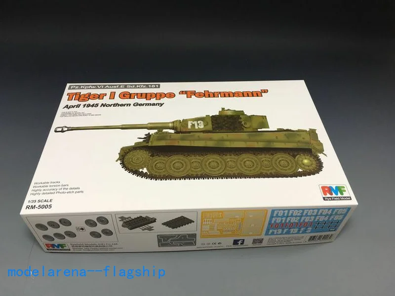 Модель ржаного поля RFM RM-5005 1/35 Tiger I Gruppe &quotFehrmann" апрель 1945 г. | Игрушки и хобби