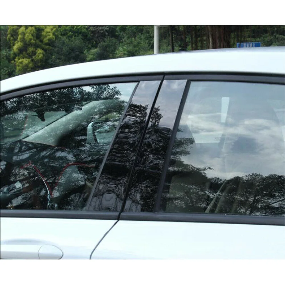 Набор деталей для отделки окон Черная Крышка автомобиля 6 шт. водонепроницаемая |