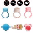 100 шт SML одноразовые колпачки микроблейдинг розовое кольцо тату чернила чашка для тату иглы принадлежности аксессуары для макияжа инструменты для татуировки