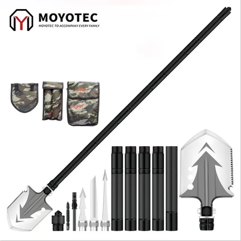 MOYOTEC Multifunctional Shovel for Survival Outdoor Garden Tools Folding Military Camping Defense Security Equipment Tools