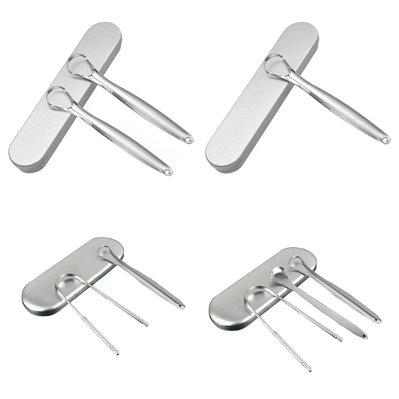 

Скребок для языка 449D из нержавеющей стали, инструмент для чистки полости рта