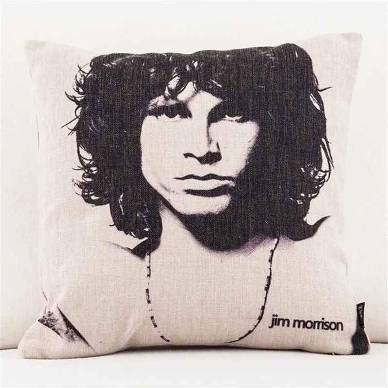 

Super Star Peace Love& Music 1969 Cushion Cover Rock & Roll Home Decor Pillow Case Cojines Decorativos Para Sofa Pillow Cover