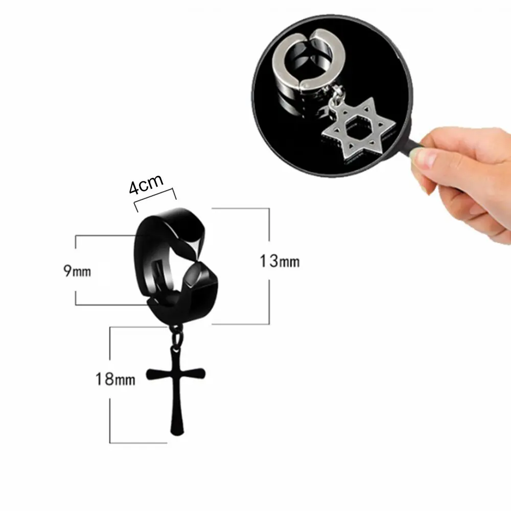 1 шт. мужские и женские серьги-кольца из нержавеющей стали |