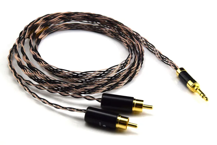 

Hifi 3.5mm to 2RCA Cable Copper and Silver 3.5 Jack to RCA Cable