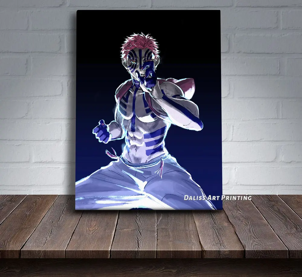 

Canvas Anime Akaza Demon Slayer Pictures Home Decoration Paintings Poster HD Prints Wall Art Modular Living Room Framed