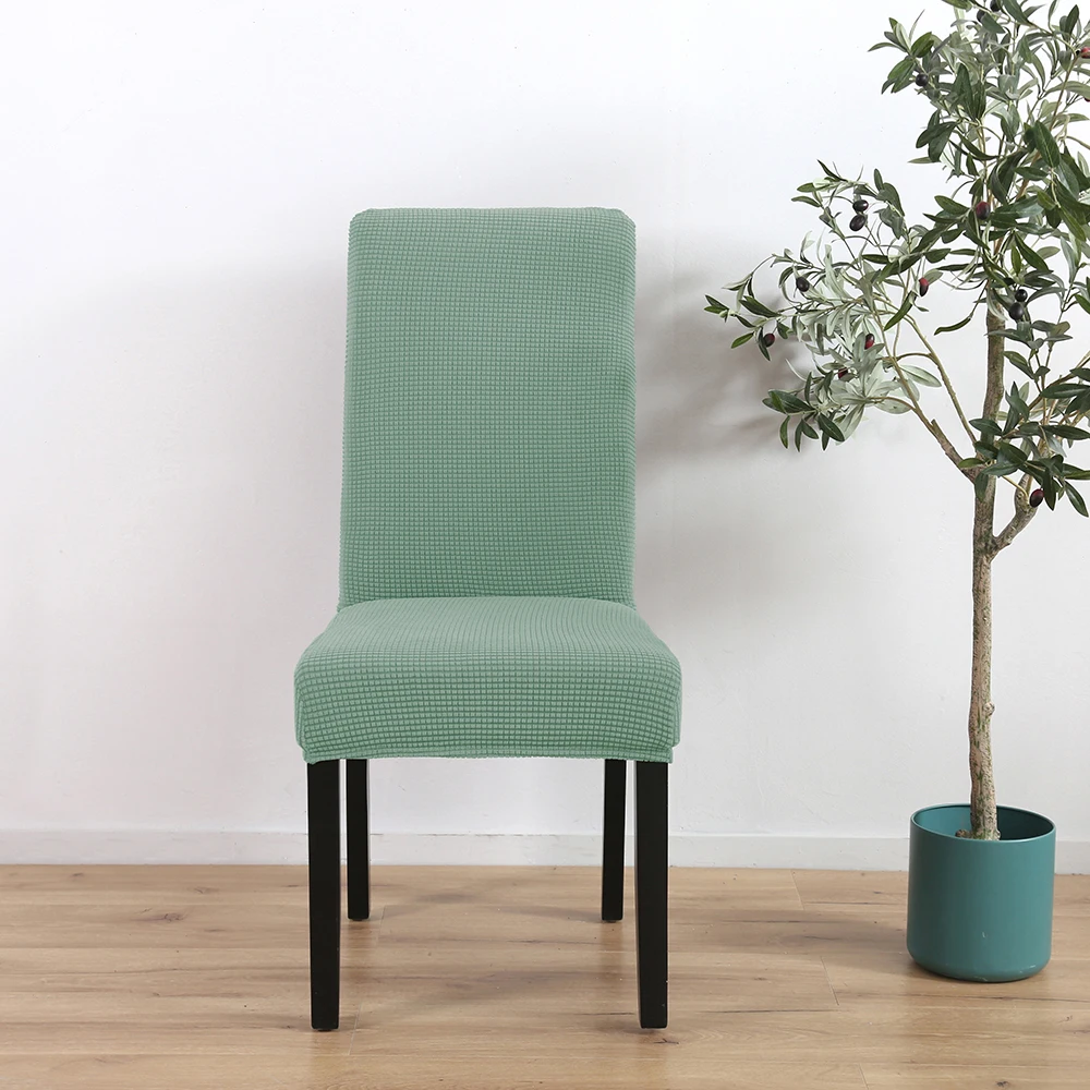 SearchI растягивающийся спандекс съемный обеденный сплошной цвет чехлы на стулья