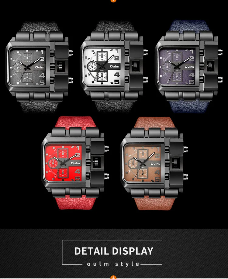 

Square Form Mode Grand Dial Personality Trend Lazer of the Quartz Men