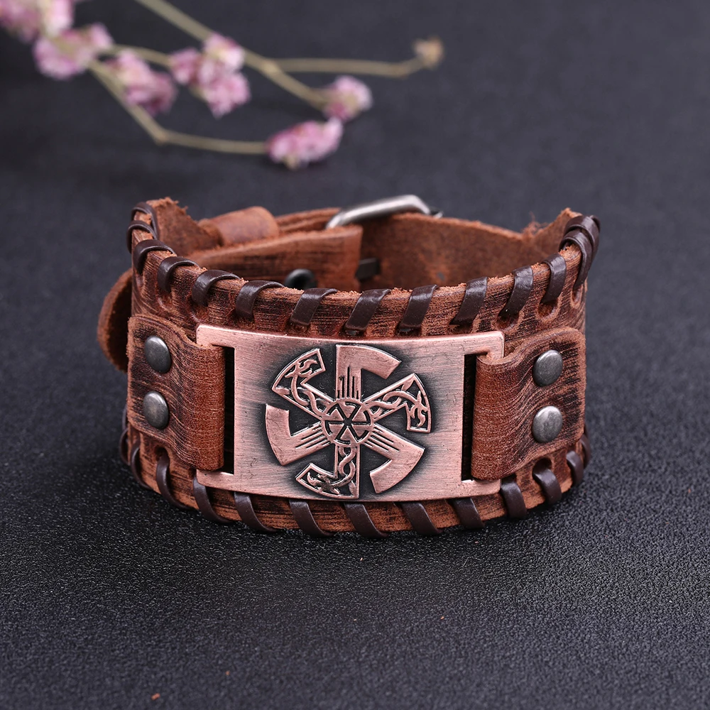 LIKGREAT Wicca славянское уплотнение очаровательный браслет манжета винтажный панк