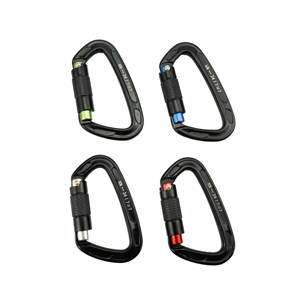 

24KN Carabiner Auto Lock D-Ring Buckle Climbing Rappelling Locking Clip D Type Main Automatic Lock Connect Protector And Belt