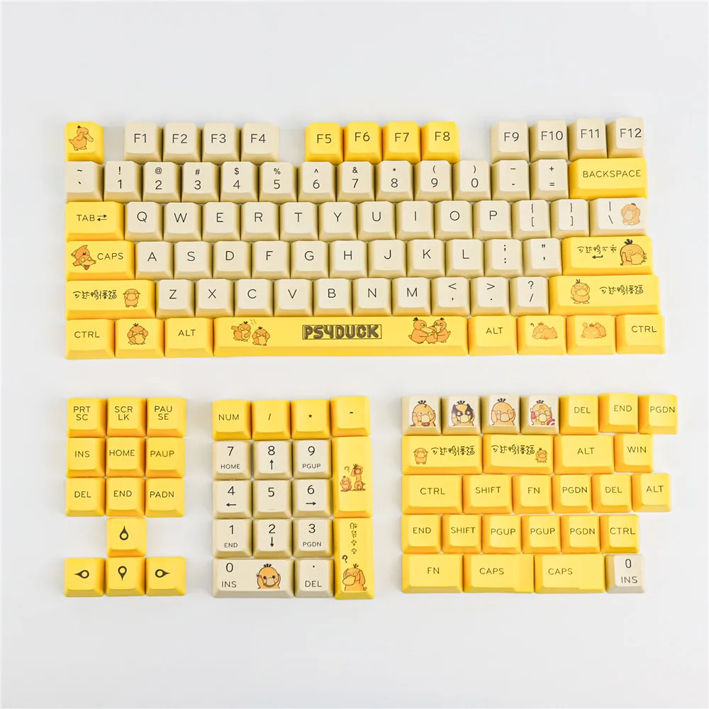 

PBT Keycap DYE Sublimation Reach Duck Keycap OEM Profile 131 Keys 2U 1.75U Shift 6.25U Spacebar For 99% Mechanical Keyboard