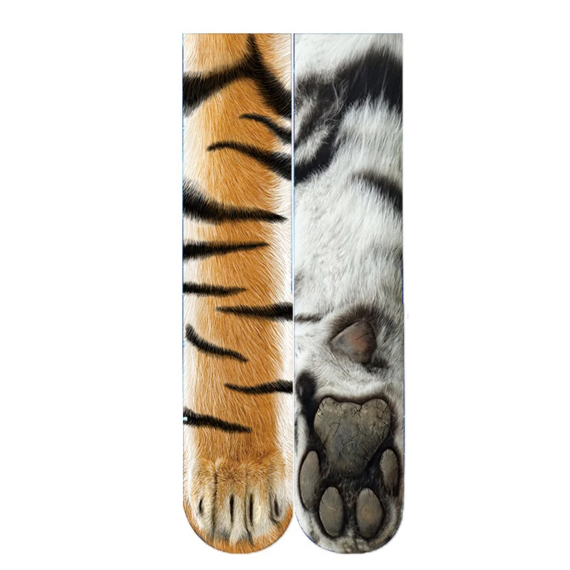 Мужские хлопковые забавные женские носки с принтом животных милые повседневные