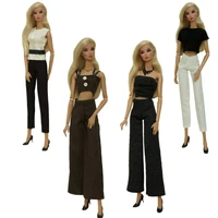 fashion 11 5 doll outfits set crop top trousers for barbie clothes shirt pants 16 bjd dolls accessories kids playhouse diy toy