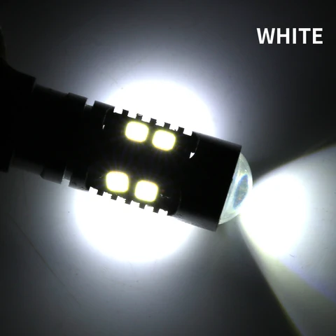 2 Шт. PW24W PWY24W Canbus Безошибочные Светодиодные Указатели Поворота 2323SMD Дневные Ходовые Огни DRL Желтый Белый Янтарь Д...