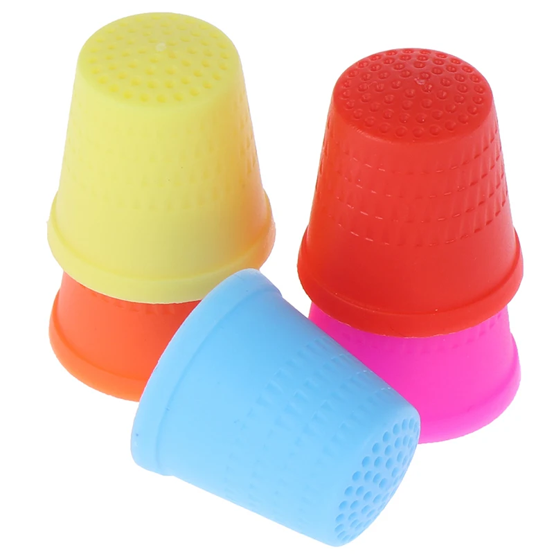 5Pcs Rubber Craft Quilter Needlework Sewing Thimble Protector Counting Finger Tip Cone | Дом и сад