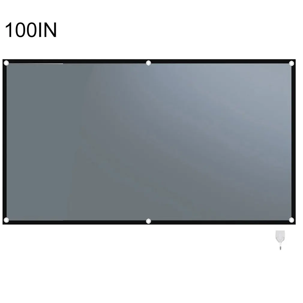 

60/72/84/92/100/110/120/130/133Inch Foldable Projection Screen Metal Anti Light Curtain Home Outdoor Office 3D Projection Screen