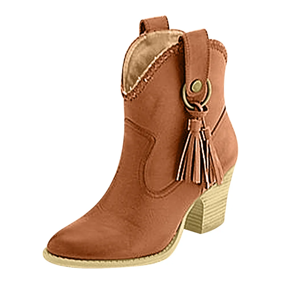 JAYCOSIN; коллекция года; женские ботильоны на высоком квадратном каблуке; botas zapatos mujer; кожаная зимняя обувь в стиле ретро; ботинки размера плюс; ковбойские ботинки