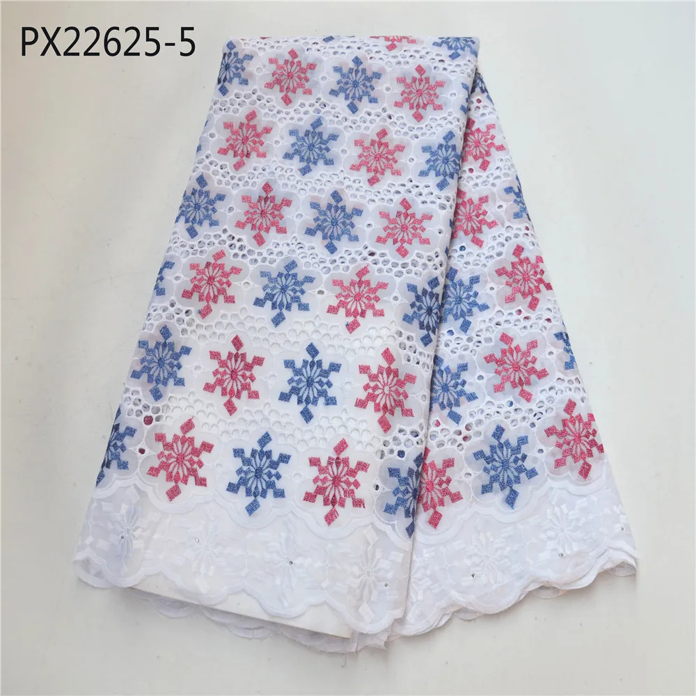Красивые Новейшие цвета дизайнерская белая хлопчатобумажная кружевная ткань с
