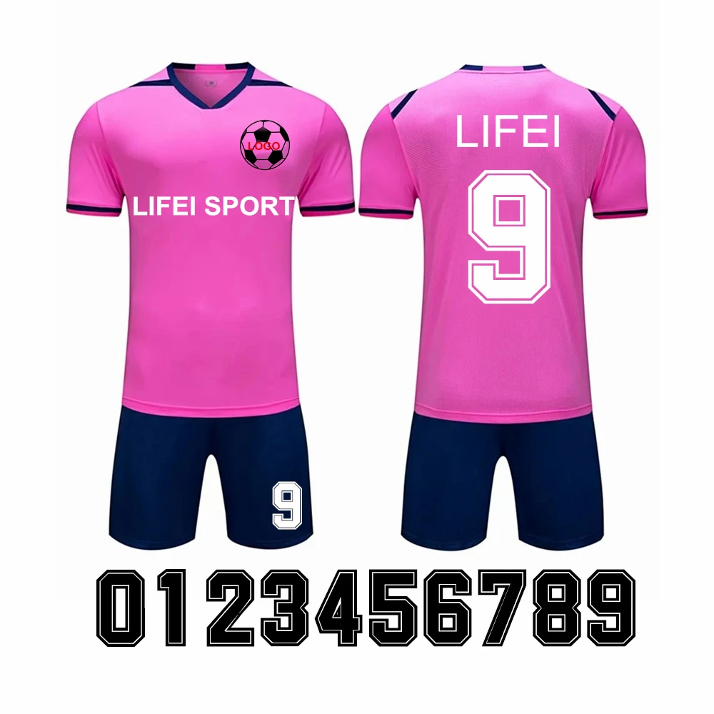 

Children And Adults Football Jersey Soccer Suit High Quality Fast Drying Breathable Fabric Low Price Custom Number LOGO 3XS-3XL