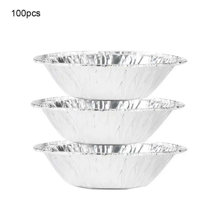 100PCS Non-Stick Egg Tart Mold Cupcake Cake Cookies Tin Mould Case Cup Kitchen Baking Tool |