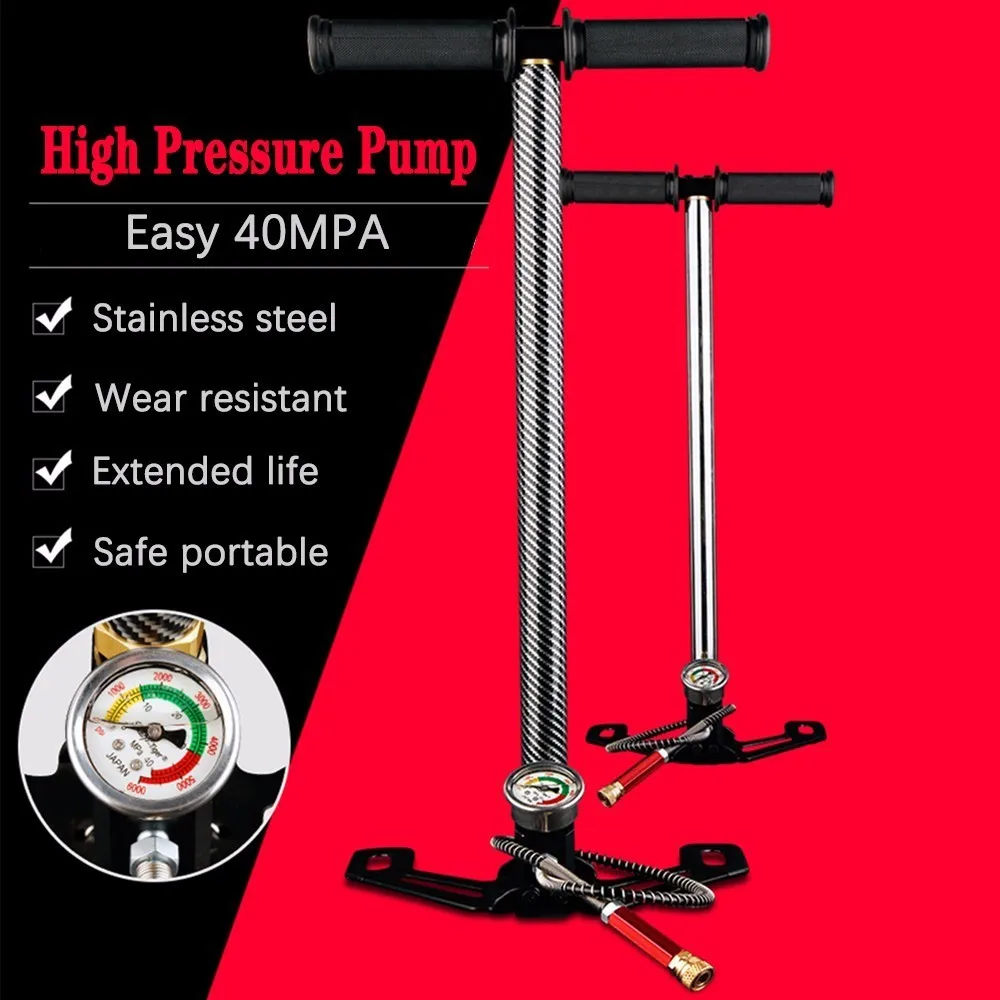 (Бесплатная доставка) 300bar 30mpa 4500psi 3 этап мини высокое Давление компрессор с ручным
